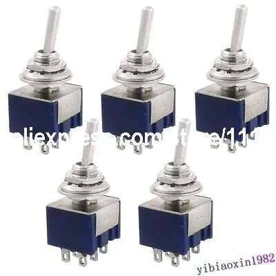 

AC 125V 6A Amps ON/OFF/ON 3 Position DPDT Toggle Switch