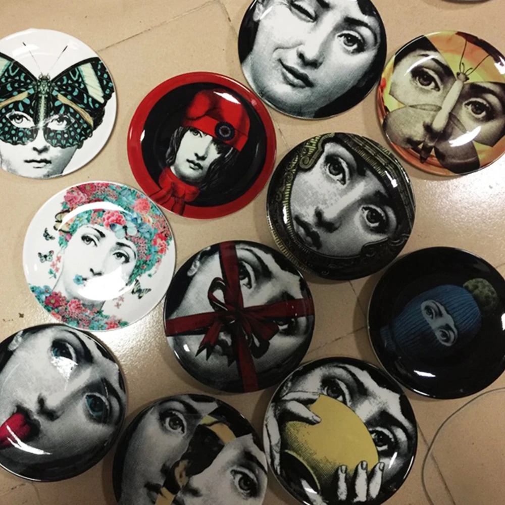 Красивые тарелки fornasetti Керамическая Настенная декоративная тарелка Креативный