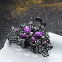 10 style charm butterfly hair claws ornaments wedding hair accessories resin crystal flower crab clip women vintage hair jewelry