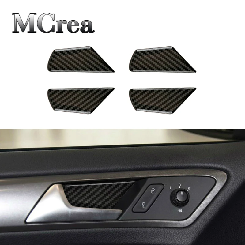 Автомобильные наклейки MCrea рама дверной ручки чаши карбоновая крышка Стайлинг