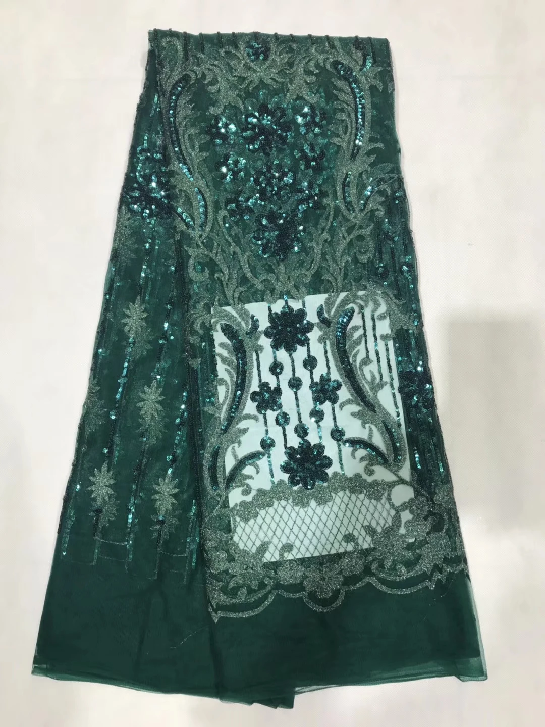 Shanlly Мода 2018 люрекс Embroideried кружевной ткани пайетки Африканский Свадьба Кружева