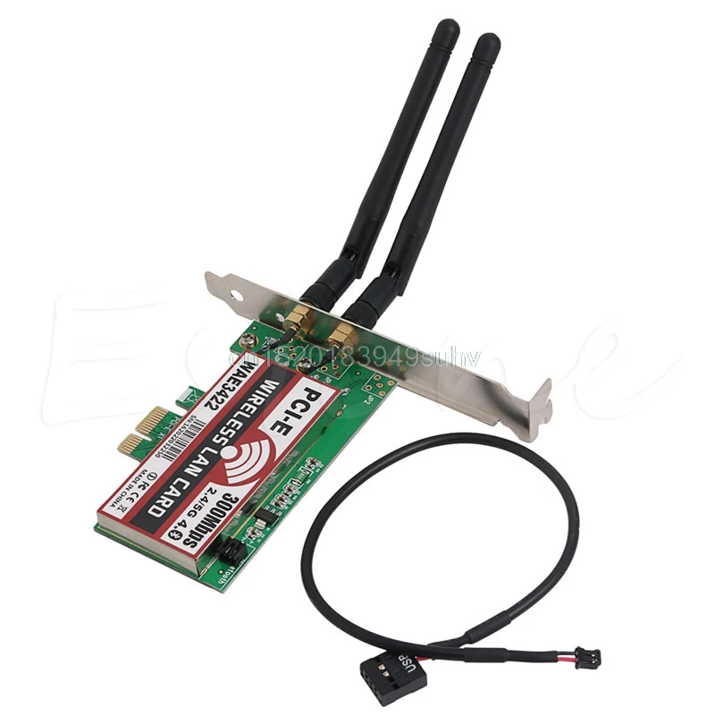 Высокое качество двухдиапазонный Bluetooth 4 0 PCI e 300 Мбит/с экспресс карта сетевой Wlan