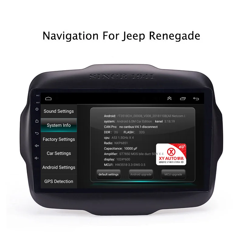 9 &quot2G ram 32G rom Автомобильная dvd навигационная система для Jeep Renegade 2016 с