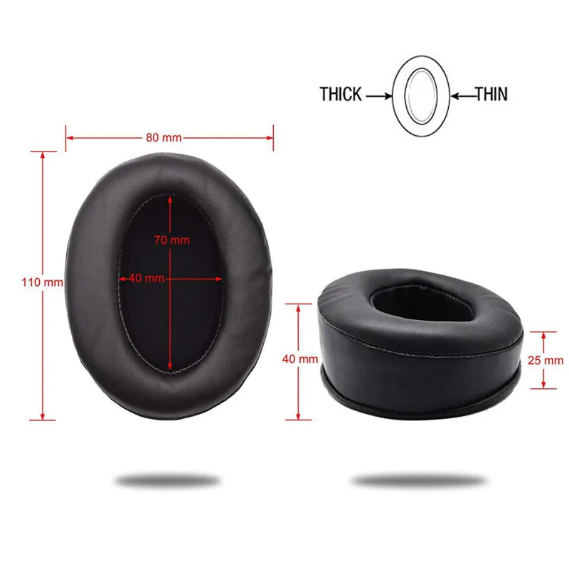 110*80mm Headphone Ear Pads Cushion For Brainwavz HM5 Headset Replacement Earpads Soft Protein Leather Memory Sponge Earmuff | Электроника