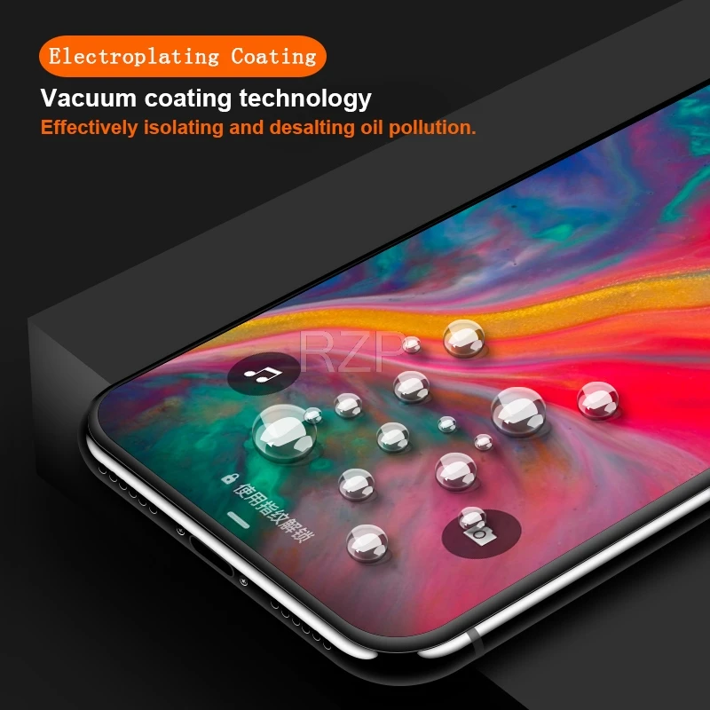 RZP 5D полное покрытие экрана протектор на Apple iPhone X XS Max XR 6 6s 7 8 Plus закаленное стекло