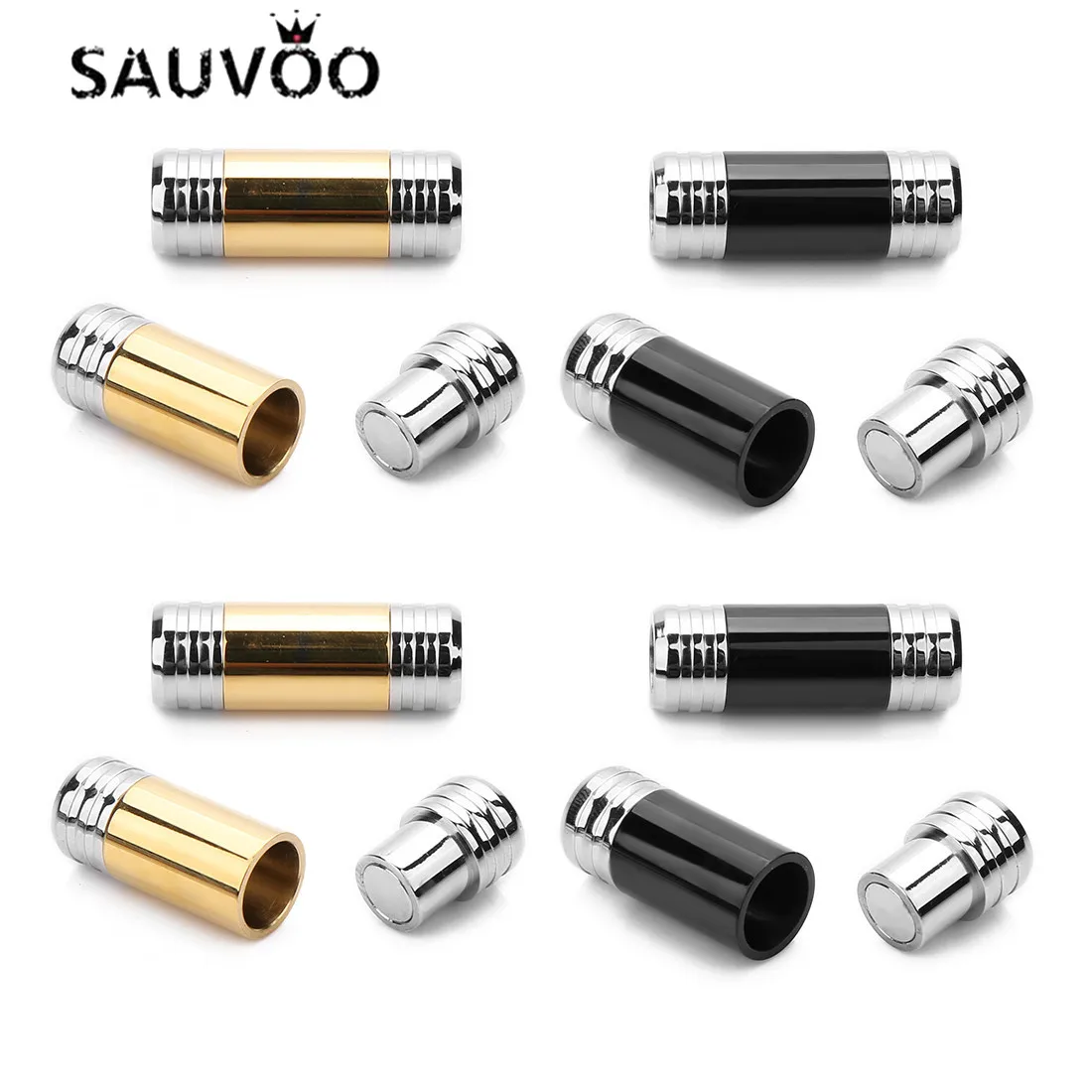 

Магнитный соединитель SAUVOO 2 шт./лот из нержавеющей стали, двухцветный, золотистый, черный, внутренний диаметр 6 мм, фурнитура для изготовлени...
