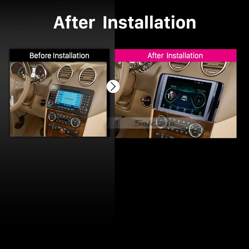 Seicane 2 Din Android 8.1 9&quotGPS Car Radio Multimedia Player for Mercedes Benz R Class W251 R280 R300 R320 R350 R63 2006-2013 |