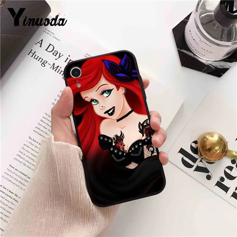 Yinuoda Татуированная принцесса Алиса Ариэль Жасмин клиент Телефон чехол для iPhone 8 7 6
