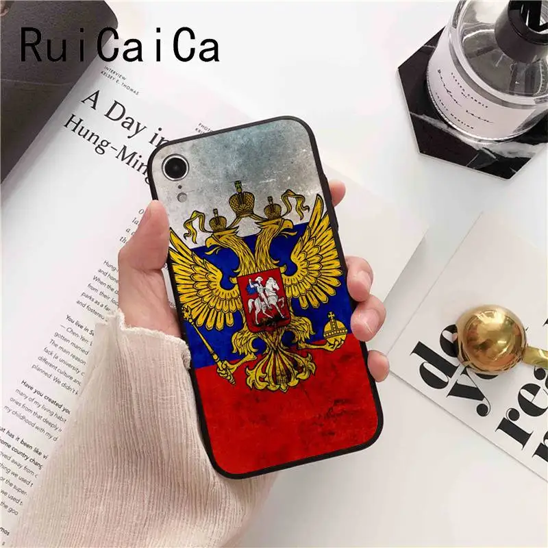 Ruicaica Russian flag national emblem Newly Arrived Black Phone Case for iPhone 8 7 6 6S 6Plus X XS MAX 5 5S SE XR Fundas Cover | Мобильные