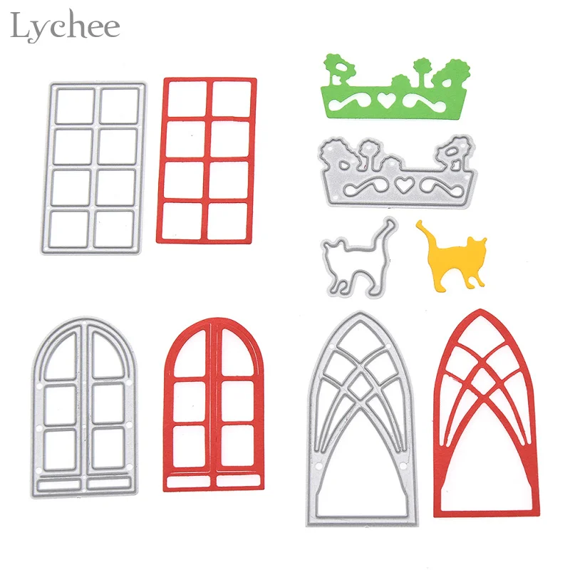 

Lychee Life 5 шт. окно, кошка, металлические режущие штампы, трафареты сделай сам для скрапбукинга альбом, декоративная Тисненая Бумага, шаблон дл...