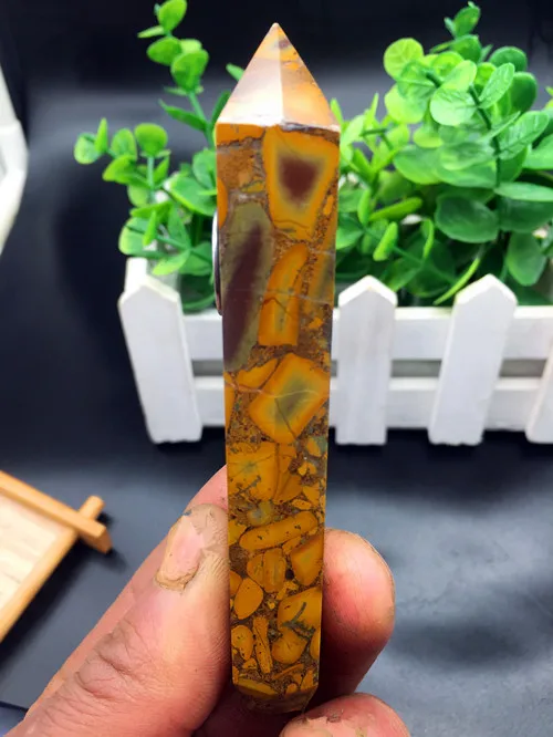 100mm African natural quartz crystal bamboo leaf stone smoking pipe. | Дом и сад