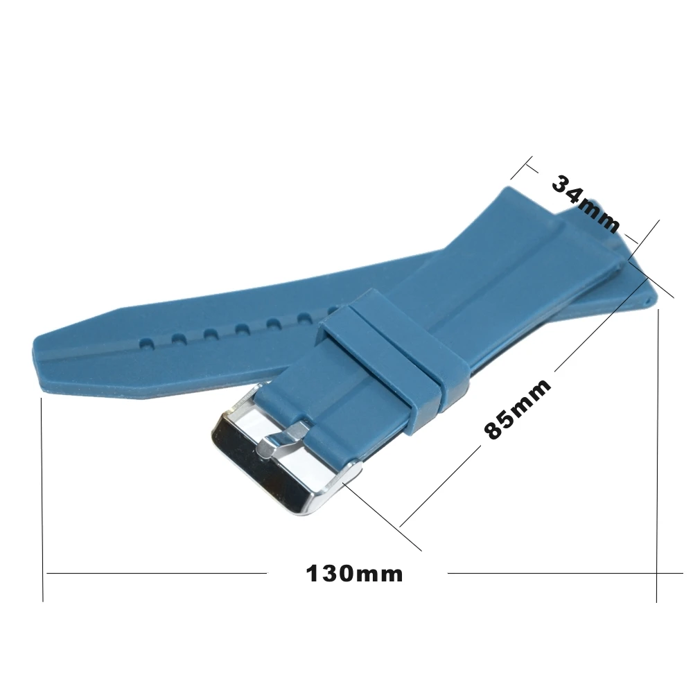 Ремешок силиконовый для мужских и женских часов резиновый браслет ремонта
