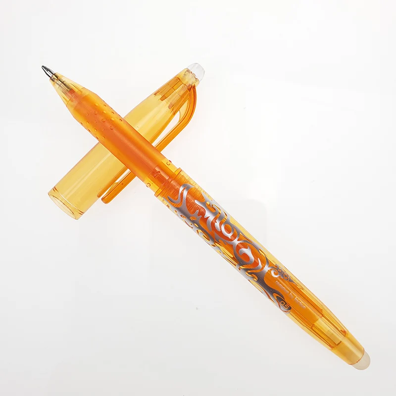 Orange 1 шт Новинка 0,5 мм стираемая ручка 8 шт цветные заправки набор 8 видов стилей Радужная стираемая ручка Лучшая гелевая ручка - Цвет: Orange
