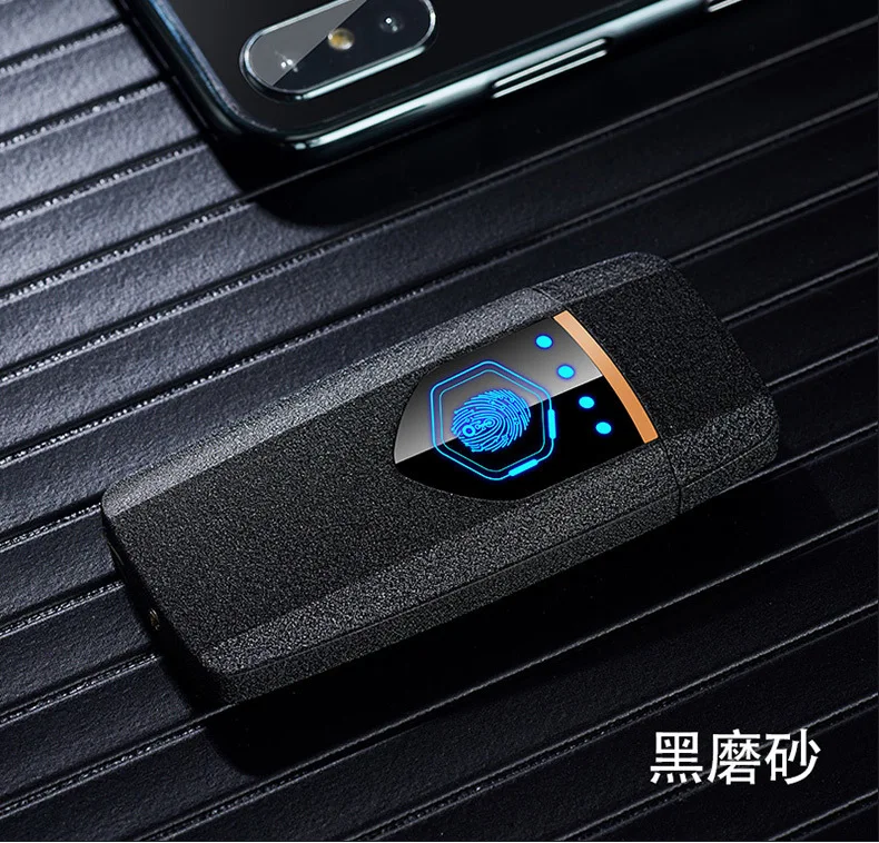 Ультратонкая перезаряжаемая usb-зажигалка, светодиодный сенсорный экран, электрическая зажигалка для сигарет, электронные аксессуары для курения, гаджеты для мужчин