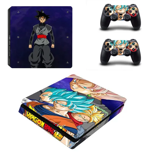 Аниме Dragon Ball Z с рисунком из аниме «Драконий жемчуг зет» PS4 тонкая кожа Стикеры для sony Игровые приставки 4 консоль и контроллеры наклейка PS4 тонкий Стикеры винил - Цвет: YSP4S-0733
