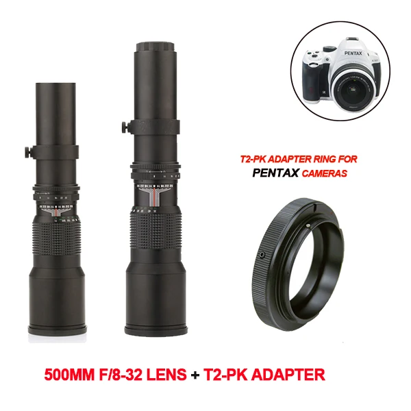 500 мм F8.0 объектив Ручной телеобъектив зум + T крепление для Sony Pentax DSLR