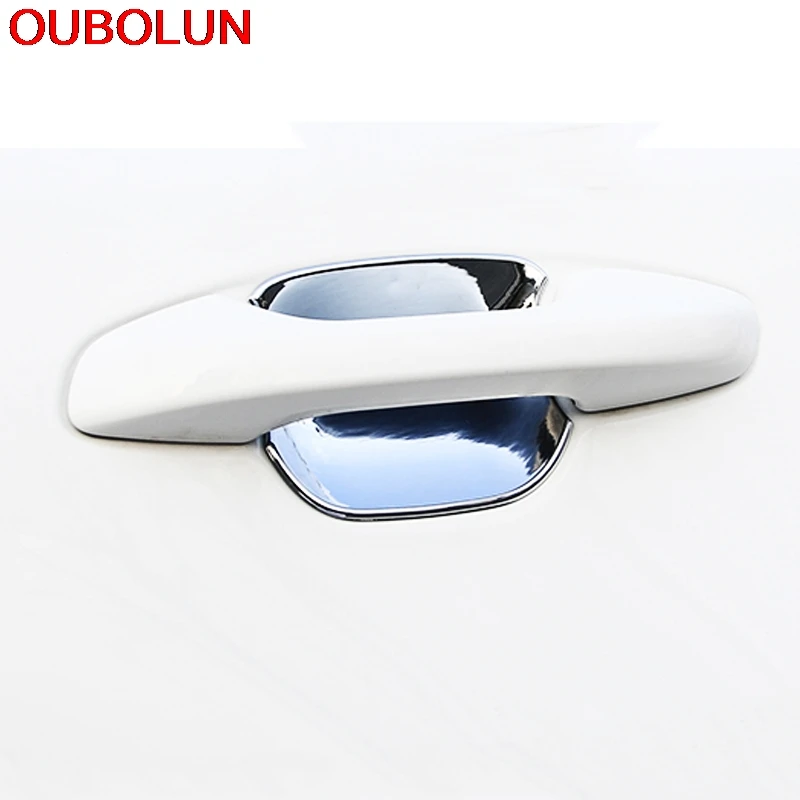 OUBOLUN для KIA Rio K2 2017 LHD ABS Хромированная боковая дверная ручка протектор Крышка
