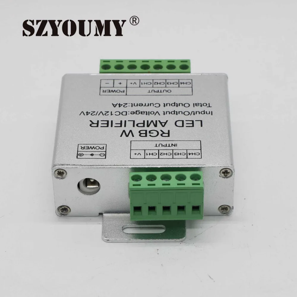 SZYOUMY LED RGBW/rgb усилитель DC12 24 В 24а 4 канала Светодиодная лента репитер питания пульт