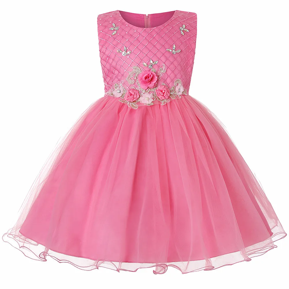 2019 Elegant Kids Girls Dresses Tutu Dress Wedding Pageant Princess Party Floral Toddler Clothing For 1-14 Years | Детская одежда и