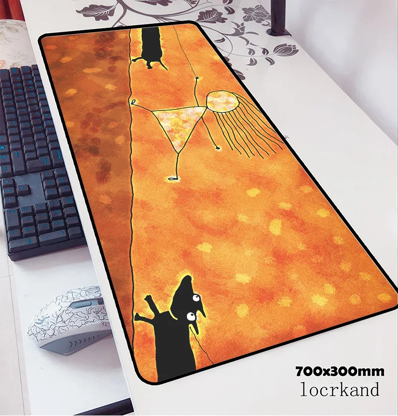 Милый коврик для мыши 70x30 см игровой Аниме HD принт офисный notbook Настольный высокое