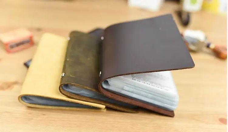 Кожаный чехол ручной работы DIY держатель для карт Чехол | Канцтовары офиса и дома