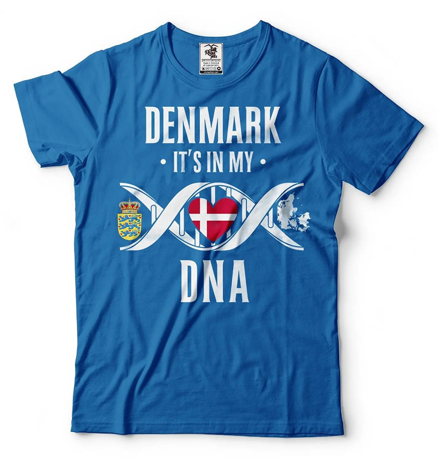 Мужская креативная Повседневная футболка с коротким рукавом новинка Denmark Denish