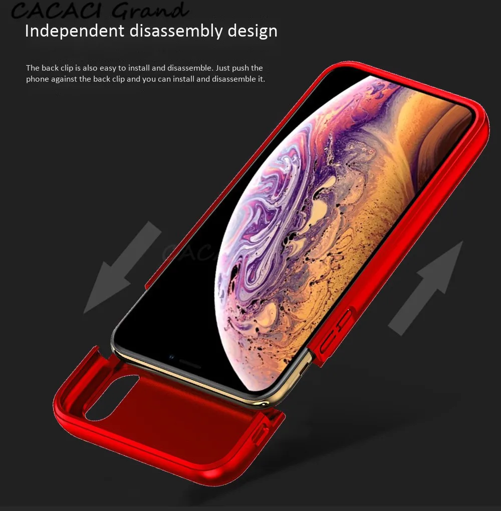 Зарядное устройство чехол для iPhone 6 s 6 s 8 с магнитной подставкой беспроводной PowerBank внешний резервный зарядный чехол для iPhone 7 etui