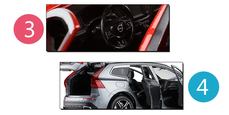 1:32 VOLVO XC60 SUV Off_road Автомобиль Металлический Игрушечный Автомобиль со звуком светильник вытяжной назад автомобиль детские игрушки