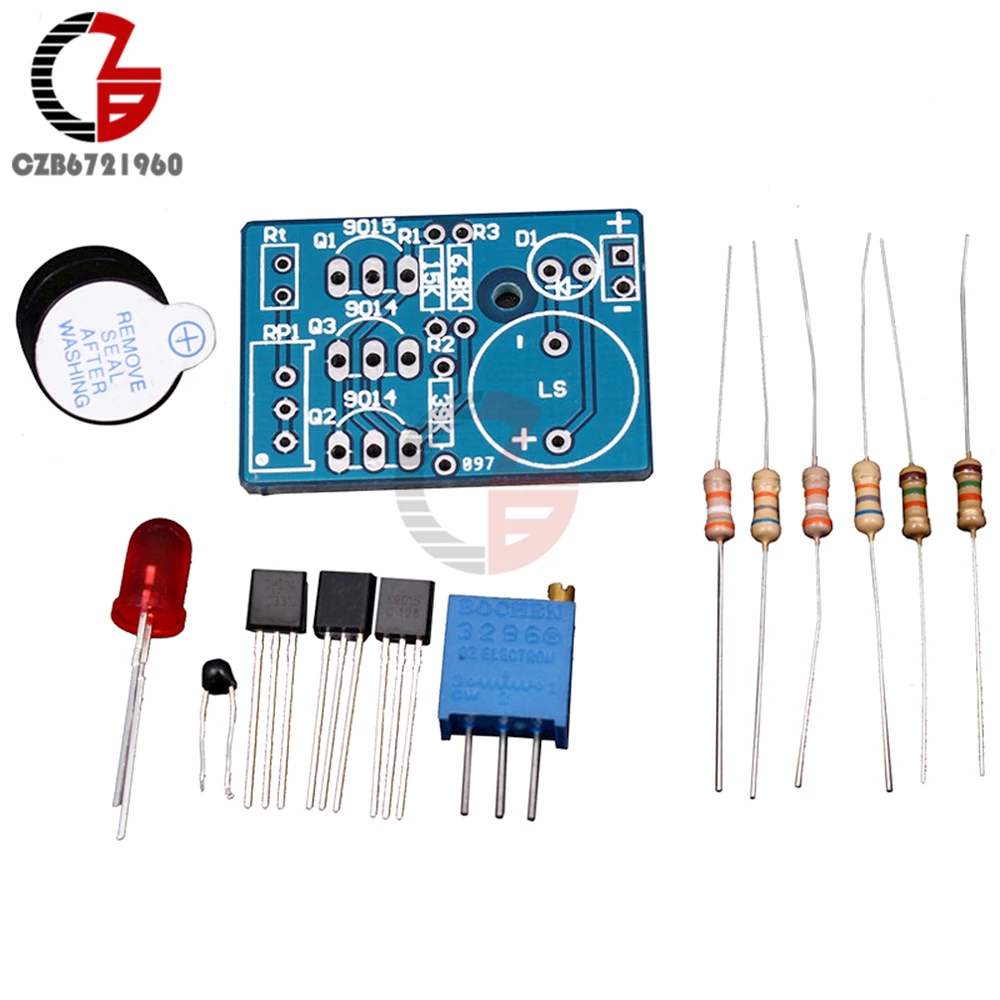 DIY Temperature Alarm Kit with Electronic Temperature Controller, Sound & Light Alarm Suite - ICSK061A with Thermal Buzzer & Thermistor image 5