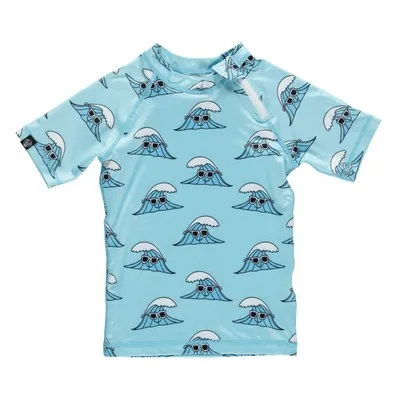 tops UPF 50+ детские купальные футболки и шорты; новые летние комплекты одежды для маленьких мальчиков; купальный костюм с короткими рукавами для девочек; одежда для купания - Цвет: tops