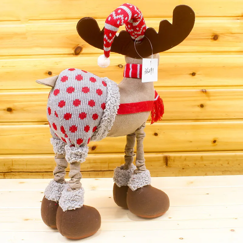 

1pcs 45cmx25cm Christmas Elk Doll Christmas Gift for Kids and Friend Christmas Decoration Window Ornaments