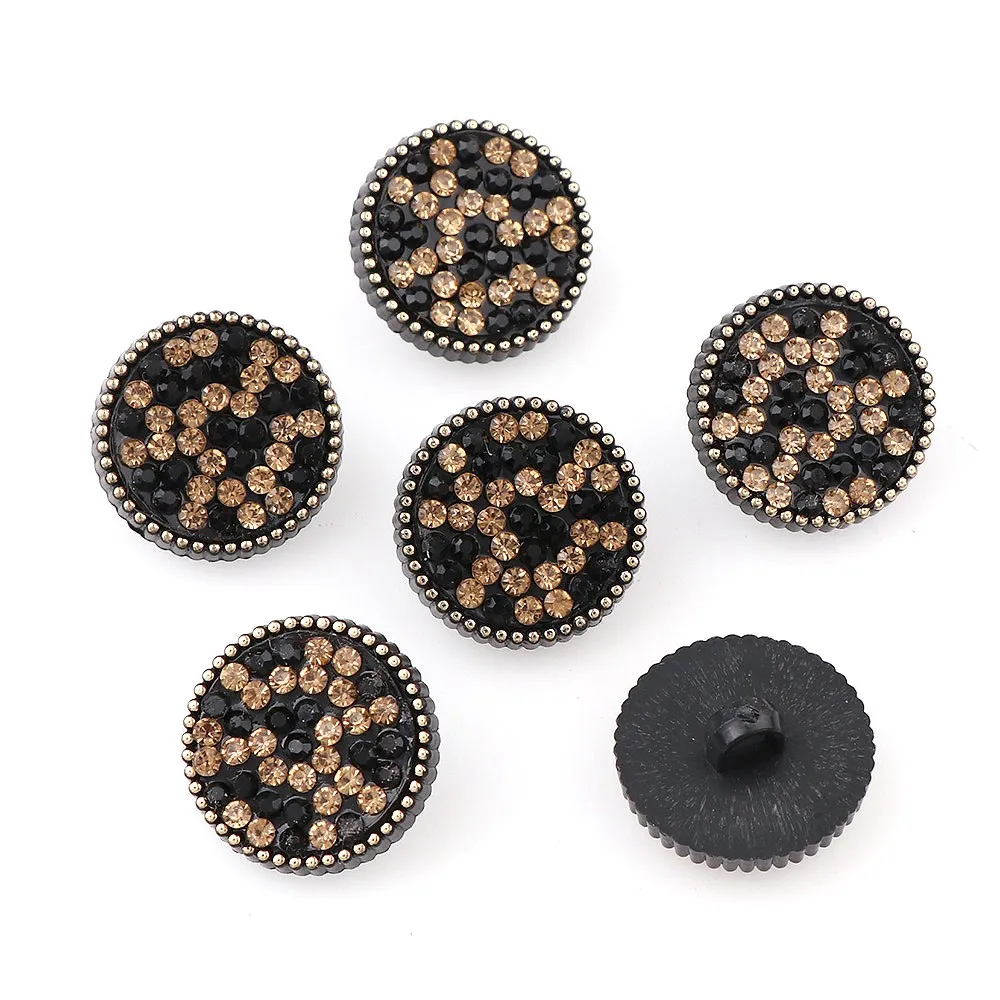 20mm-2 10 шт./компл. пуговицы с леопардовым рисунком и круглым С кристалалми и стразами; резинка для волос, обтянутая тканью; веревка кнопка модные женские туфли дикий ободки для волос с шаровой головкой Аксессуары для волос - Цвет: 20mm-2