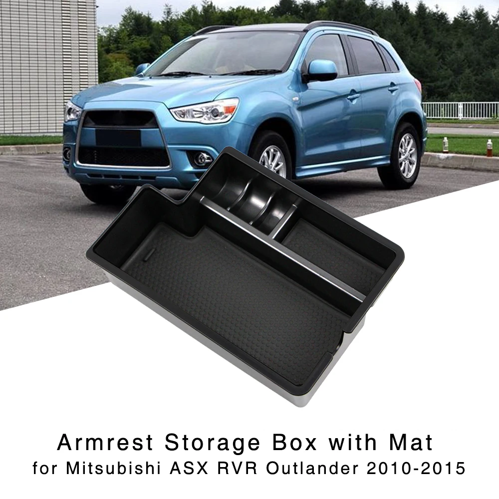 

Armrest Storage Box for Mitsubishi Outlander Sport / RVR / ASX 2010 2011 2012 2013 2014 2015 2016 2017 2018 Center Console Tray