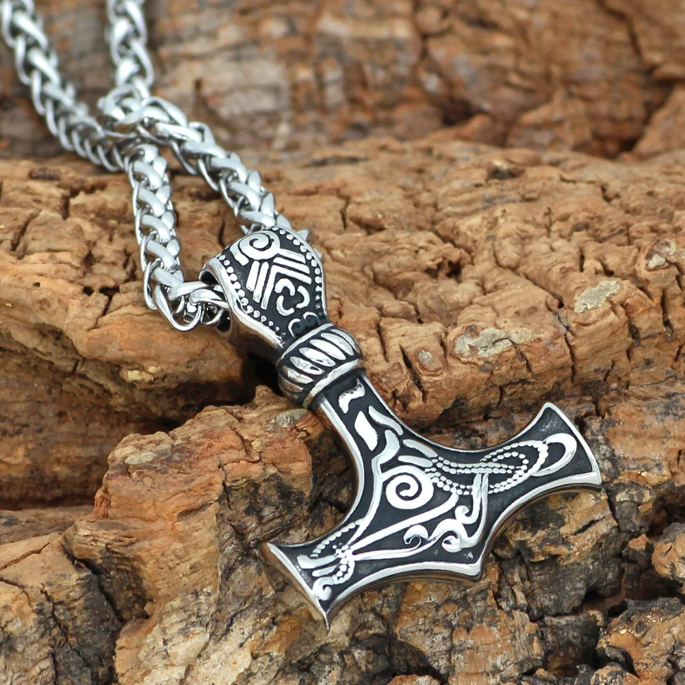 Скандинавский Викинг Mjolnir ожерелье молоток Тора из нержавеющей стали для мужчин