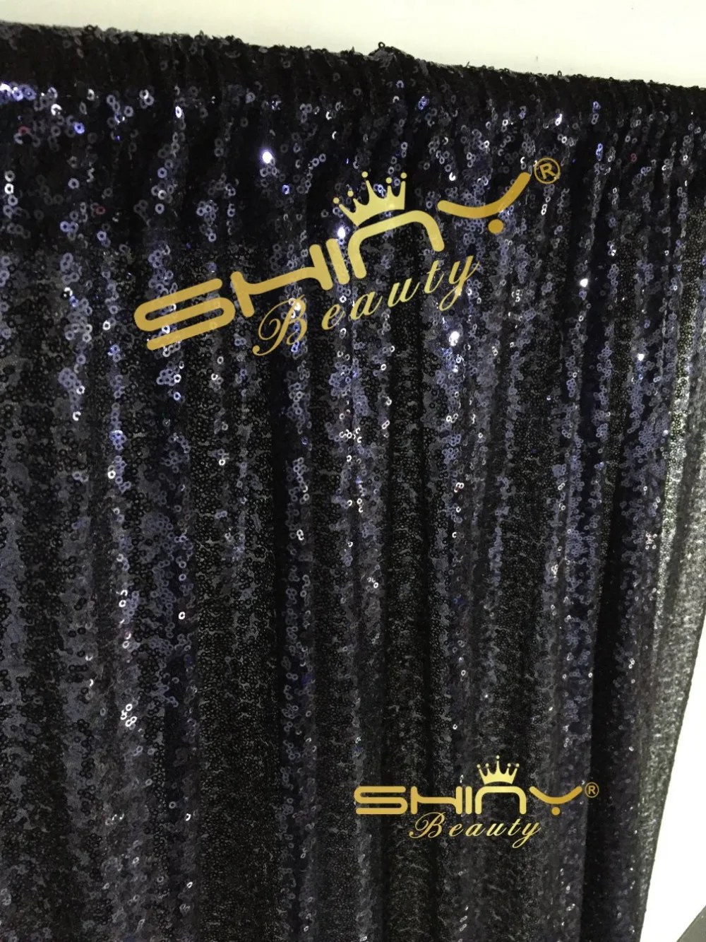 ShinyBeauty полуночно Голубые Вечерние фотографии с блестками занавес 7x7ftWindow для