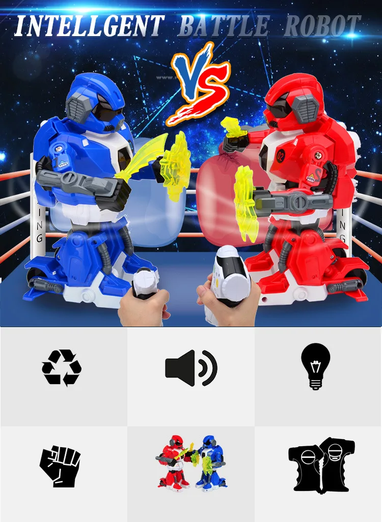 RC Battle Robot 2 players PK Mode Remote Control RC VS Fighting Robots boxing Robot Boxing fight Toys