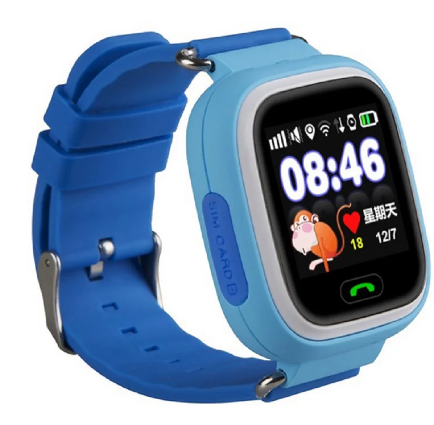 Дети GPS Смарт часы Q90 Сенсорный экран WI FI детские телефон SOS средства отслеживания