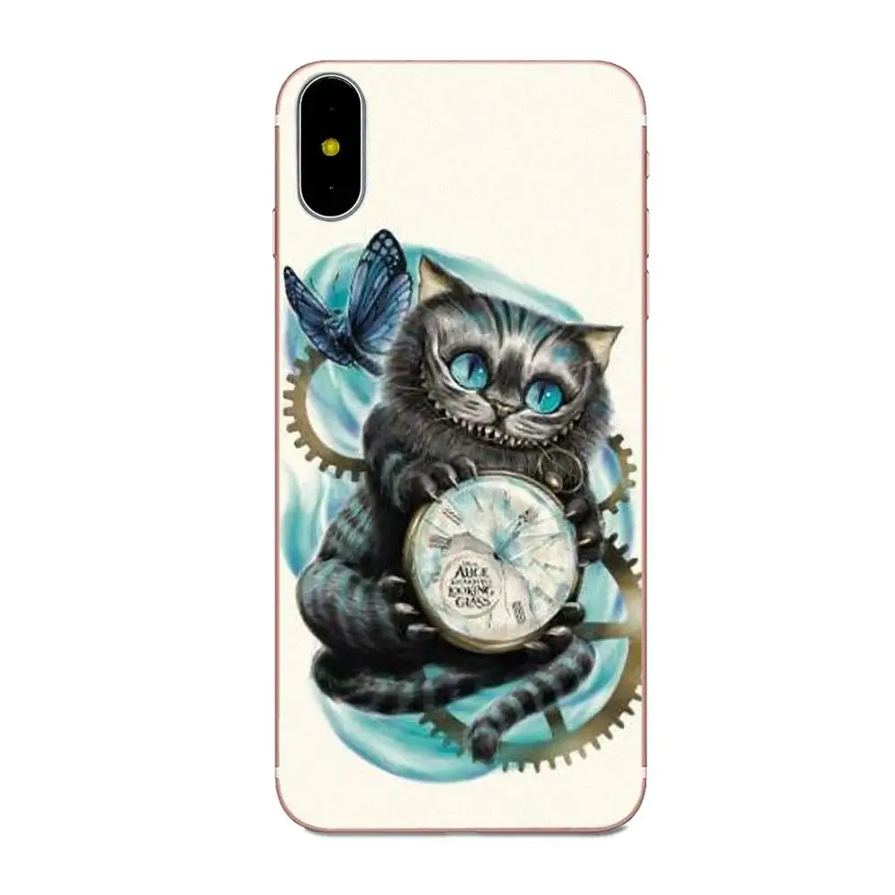 Алиса в стране чудес кошка чехол для Huawei Mate 7 8 9 10 20 P8 P9 P10 P20 P30 Lite Plus Pro