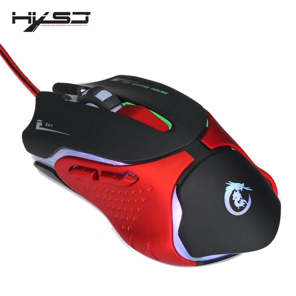 HXSJ 6 Keys Wired Gaming Mouse A903 3200DPI Colorful LED Breathing Light USB Wired Optical Gaming Mouse
HXSJ 6 Keys Wired Gaming Mouse A903 3200DPI Colorful LED Breathing Light USB Wired Optical Gaming Mouse