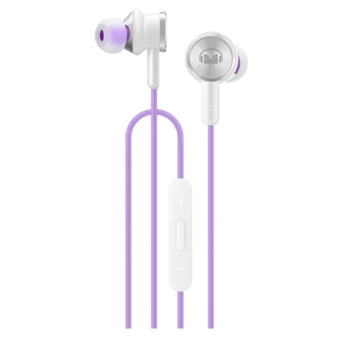 Purple Оригинальные новые наушники Honor Monstor 2 Hi Res AM17 3,5 мм наушники-вкладыши с пультом дистанционного управления и микрофонный провод 1,2 м гарнитура - Цвет: Purple