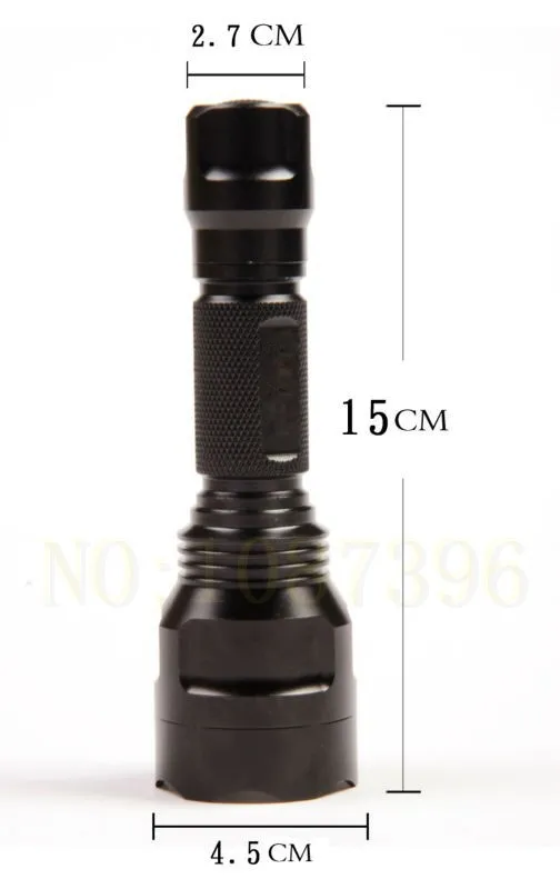 Pocketman C8 XM-L2, 7000лм светодиодный светильник-вспышка, холодный натуральный белый светильник, 18650 батарея, тактический фонарь, походная лампа zk92