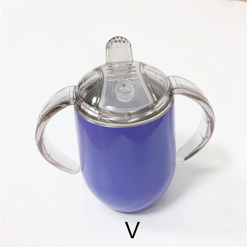 12oz Baby Cup V 12 унций соска Детские чашки 304 нержавеющая сталь детские бутылочки для воды яйцо стакан стеклянные чашки безопасный, не содержит БФА изолированный дети молоко термос - Цвет: 12oz Baby Cup V