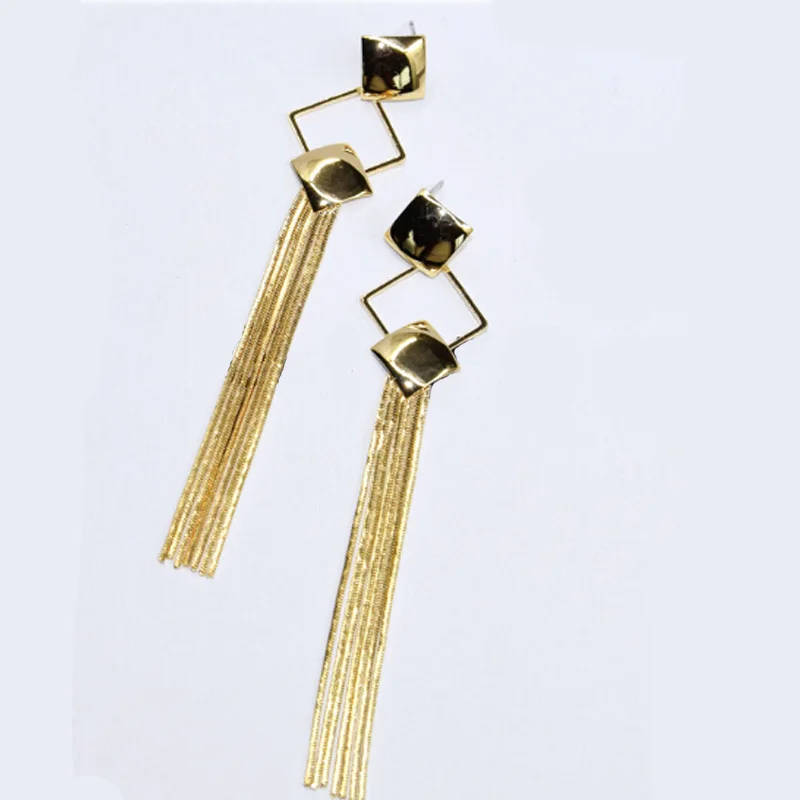 

Charmcci New Simple Design Tassel Dangle Long Earrings for Women Wedding Gift Vintage Drop Earrings