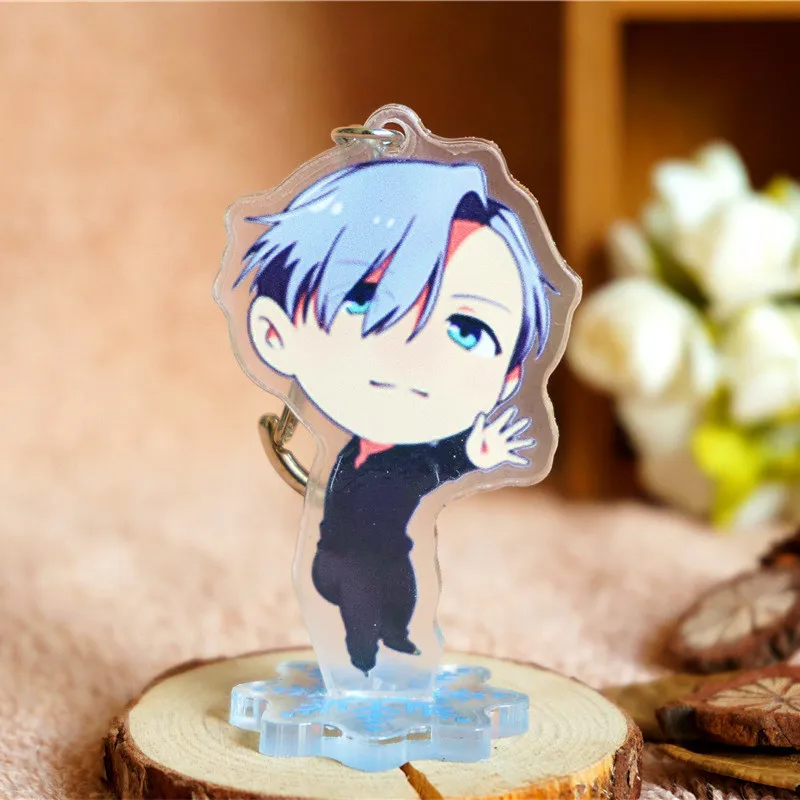 1 шт., 6 см, аниме, брелок, YURI ON ICE, плисецкий, Victor Nikiforov, кацуки, Yuri, брелоки, Portachiavi, Charn, брелок, стоящая пластина