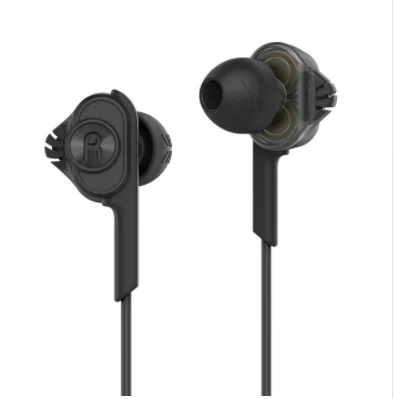 Black UiiSii T6 HIFI наушники с глубоким басом, с двойным драйвером, с шумоизоляцией, профессиональные наушники с микрофоном, наушники-вкладыши для смартфона - Цвет: Black