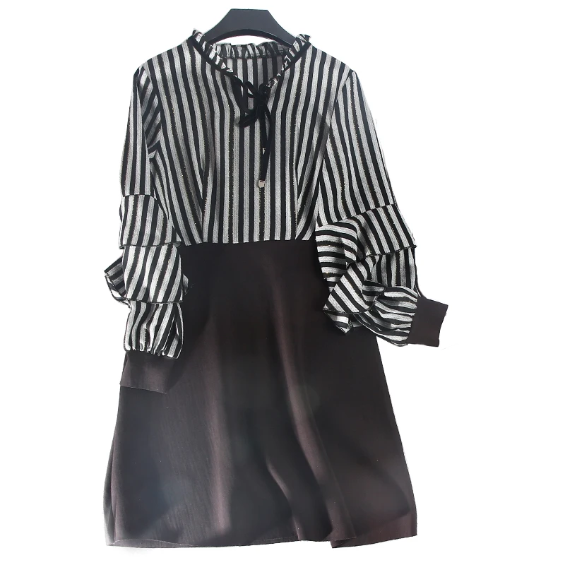 2019 Vestido Longo новые зимние Samgpilee трапециевидные женские платья с длинным рукавом и
