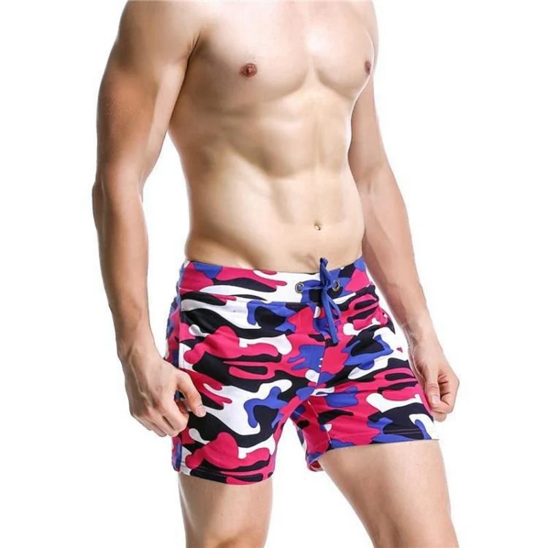 

Camouflage design Cotton Fitness GYM Training & Exercise Climbing Shorts Men's Beach Shorts Summer Swimmer Board Shorts