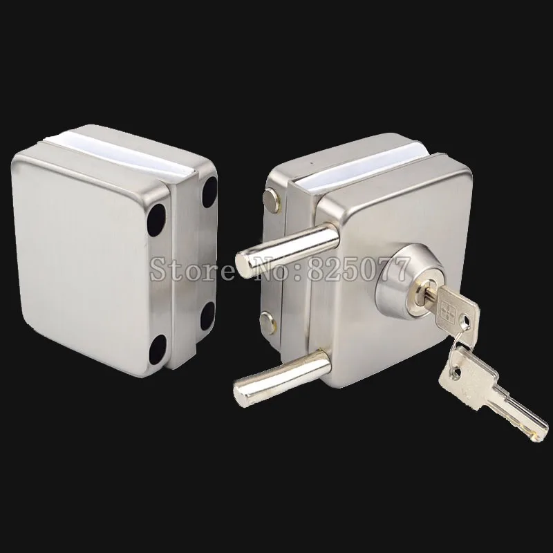 Толстый усиленный стеклянный дверной замок все из нержавеющей стали sus304 не нужно