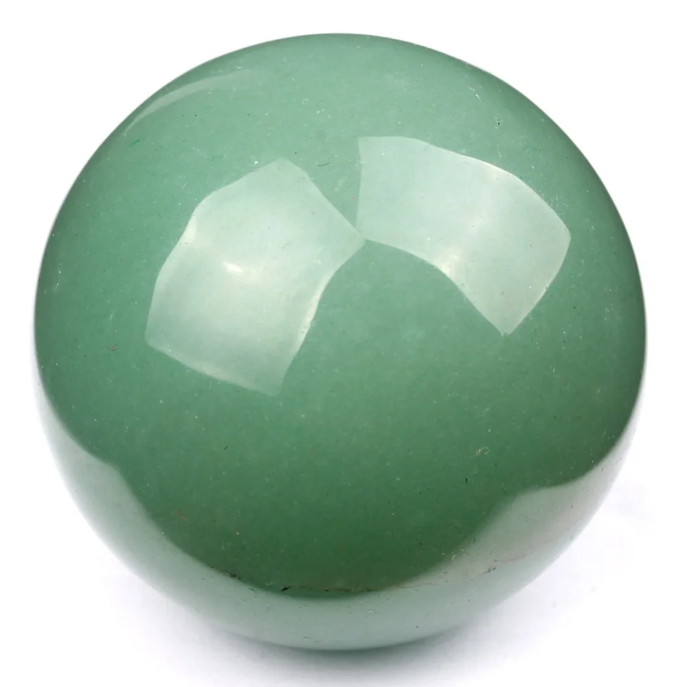 Натуральный резной 50 мм опущенный зеленый авантюрин шар исцеляющий Кристалл