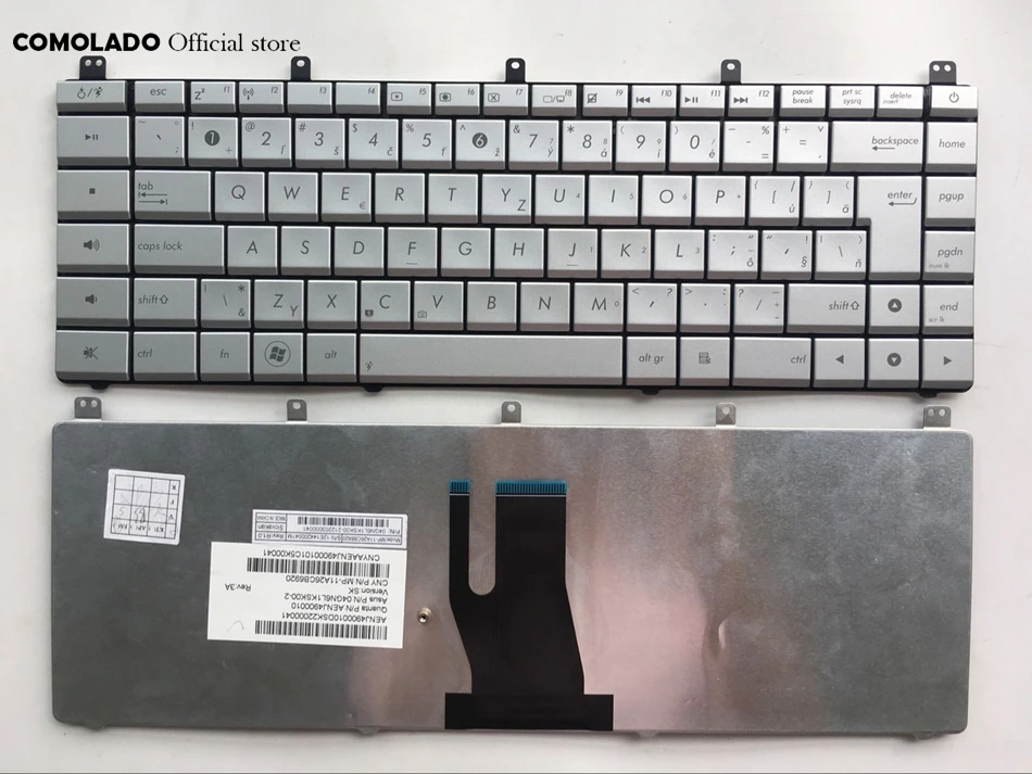 CZ Чешская клавиатура для ASUS N45 N45S N45SJ N45Vm N45SF N45SL Серебряная Раскладка|Клавиатуры